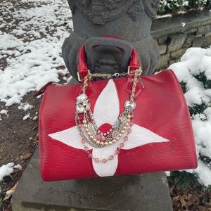 Custom painted Authentic Louis Vuitton Epi Leather